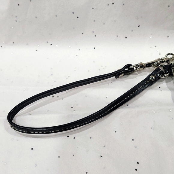 Black and gray logo Coach Wristlet - Picture 3 of 4
